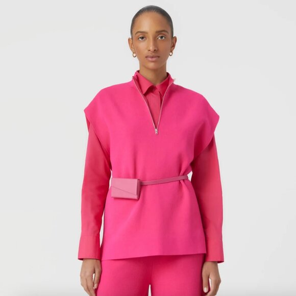 New Closed Belt Bag Mini Pink Raspberry Designer Crossbody Belt Bag MSRP $358 - Picture 2 of 6